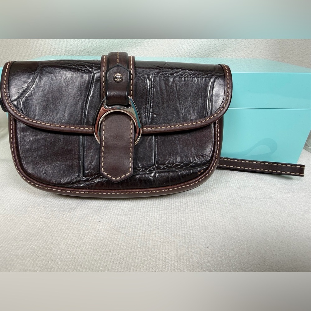 Vintage Dooney & Bourke Brown Leather Wrislet